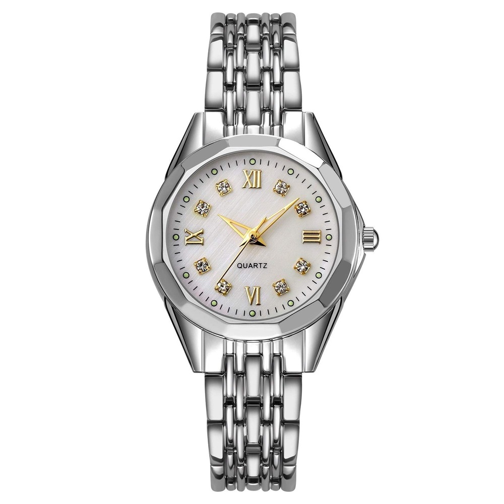 Time and Tru Women's Analog Alloy Bracelet‎ Wristwatch Mother of Pearl Dial
